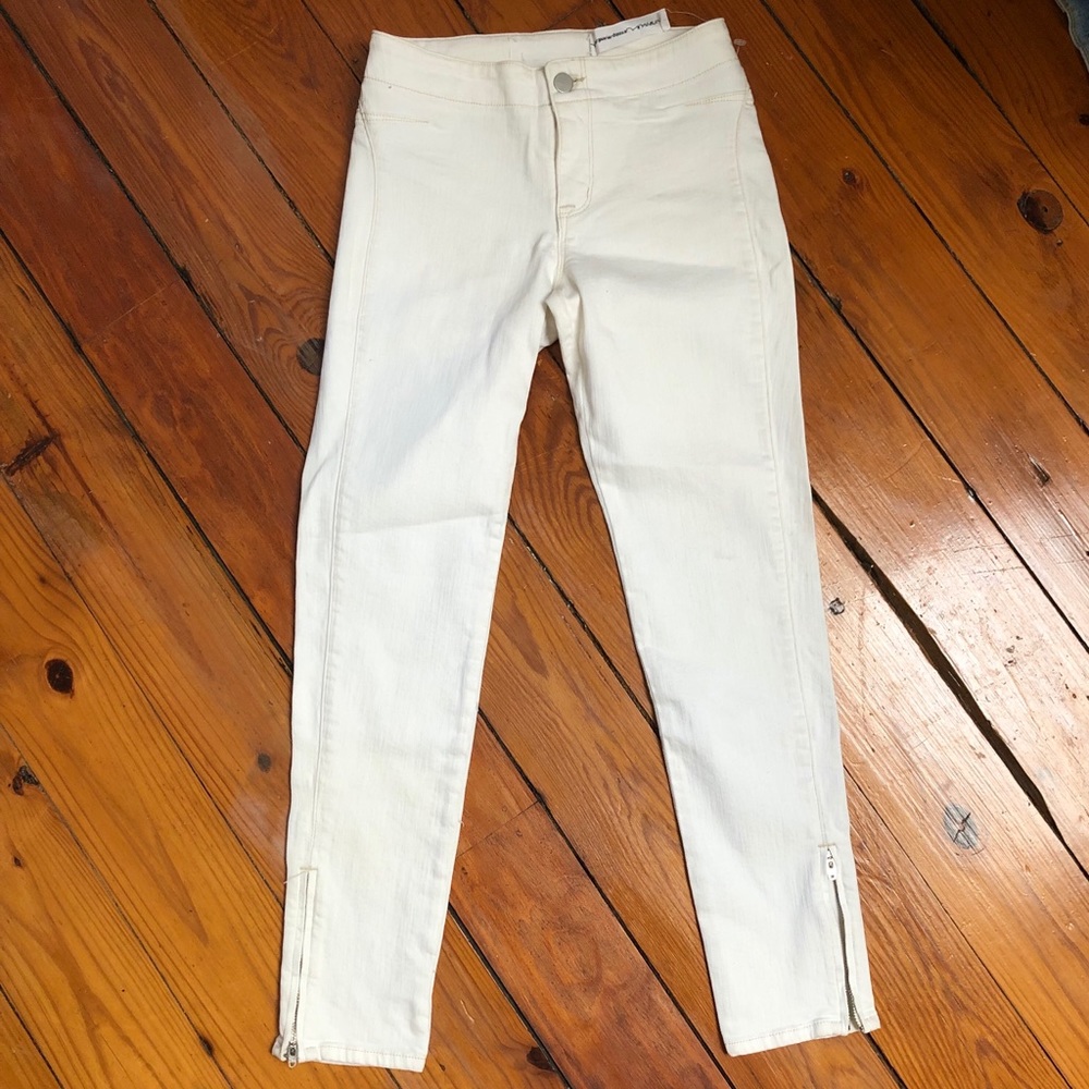 J brand white skinny jeans zip ankle 25 NWOT